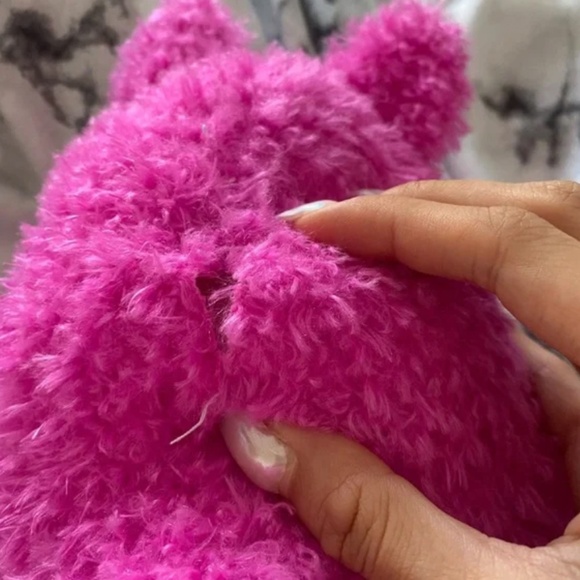 Hers and his Totoro plushies with magnetic hands Pink Totoro Plush Toy